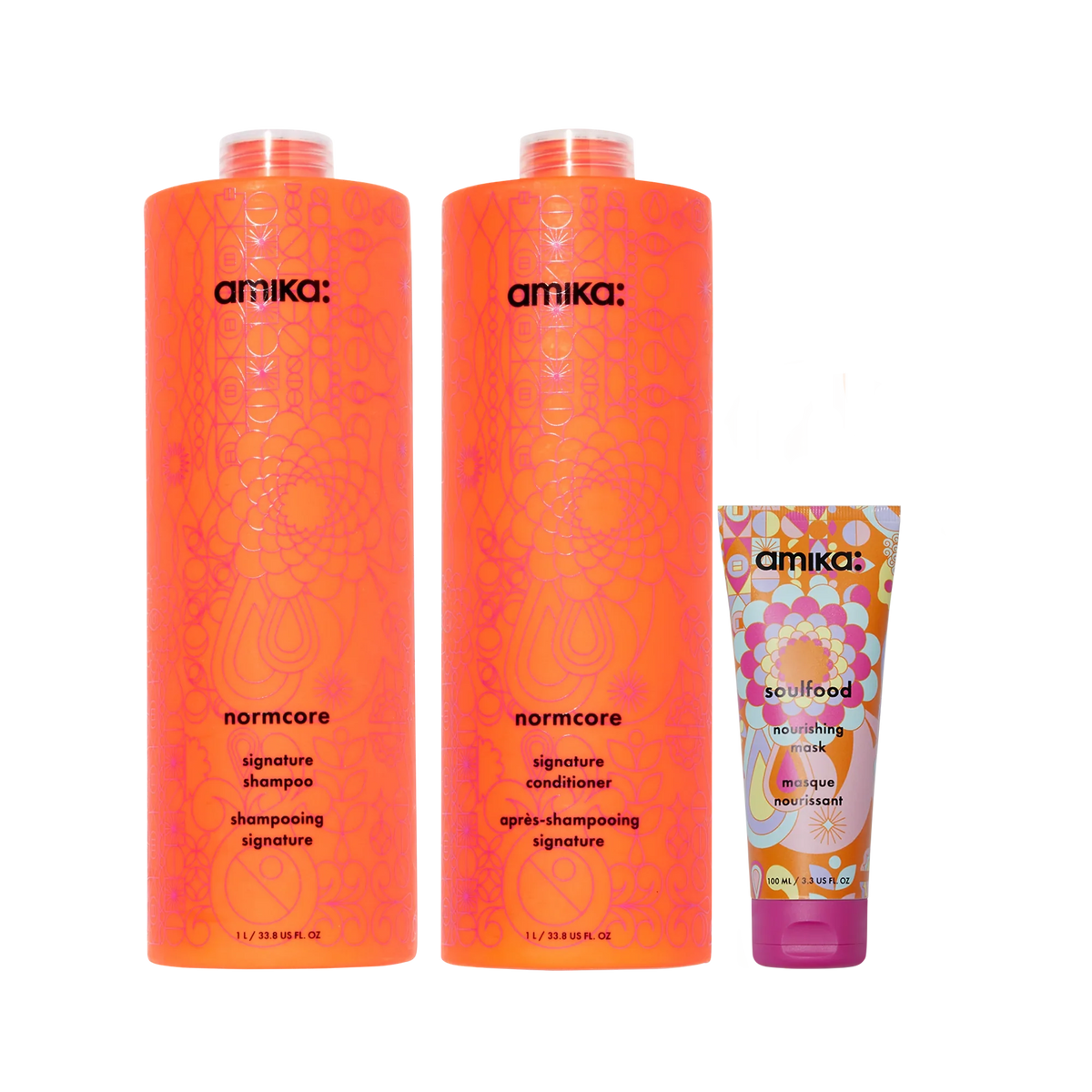 super-sized signature set normcore shampoo and conditioner + soulfood mask
